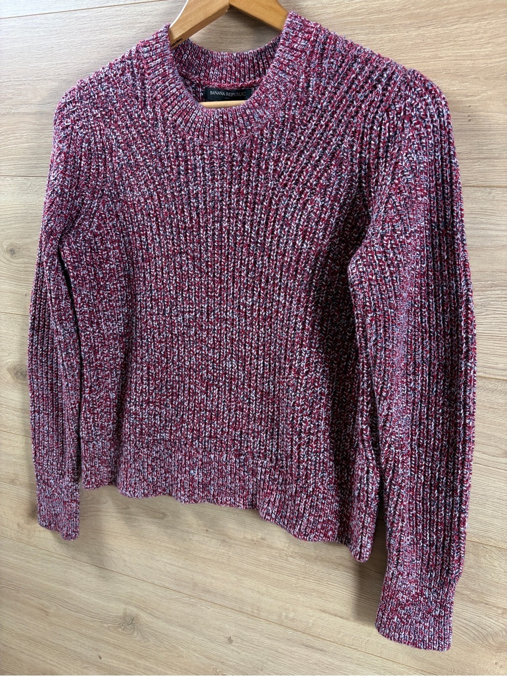 Banana Republic Chunky Marled Crewneck Knit Sweater NEW